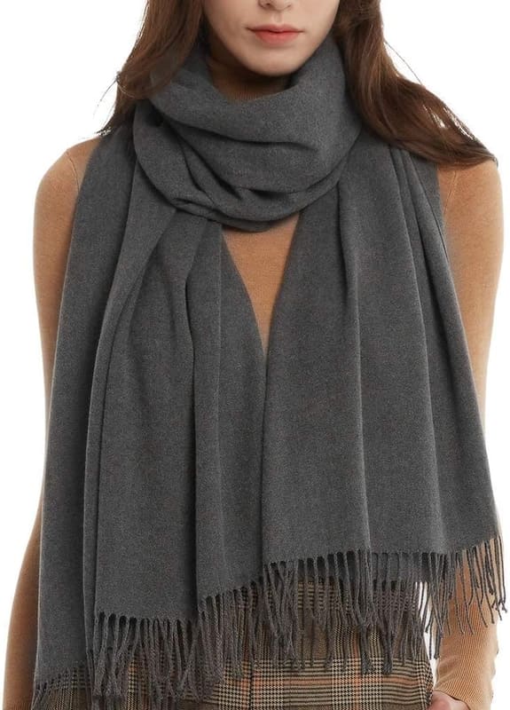 Soft wedding shawl in grey