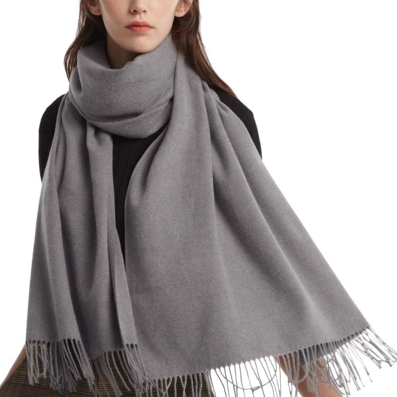 Soft wedding shawl in lightgrey