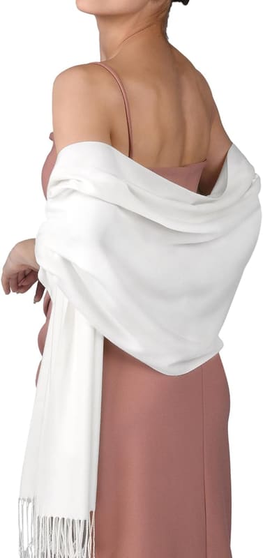 Soft wedding shawl in white