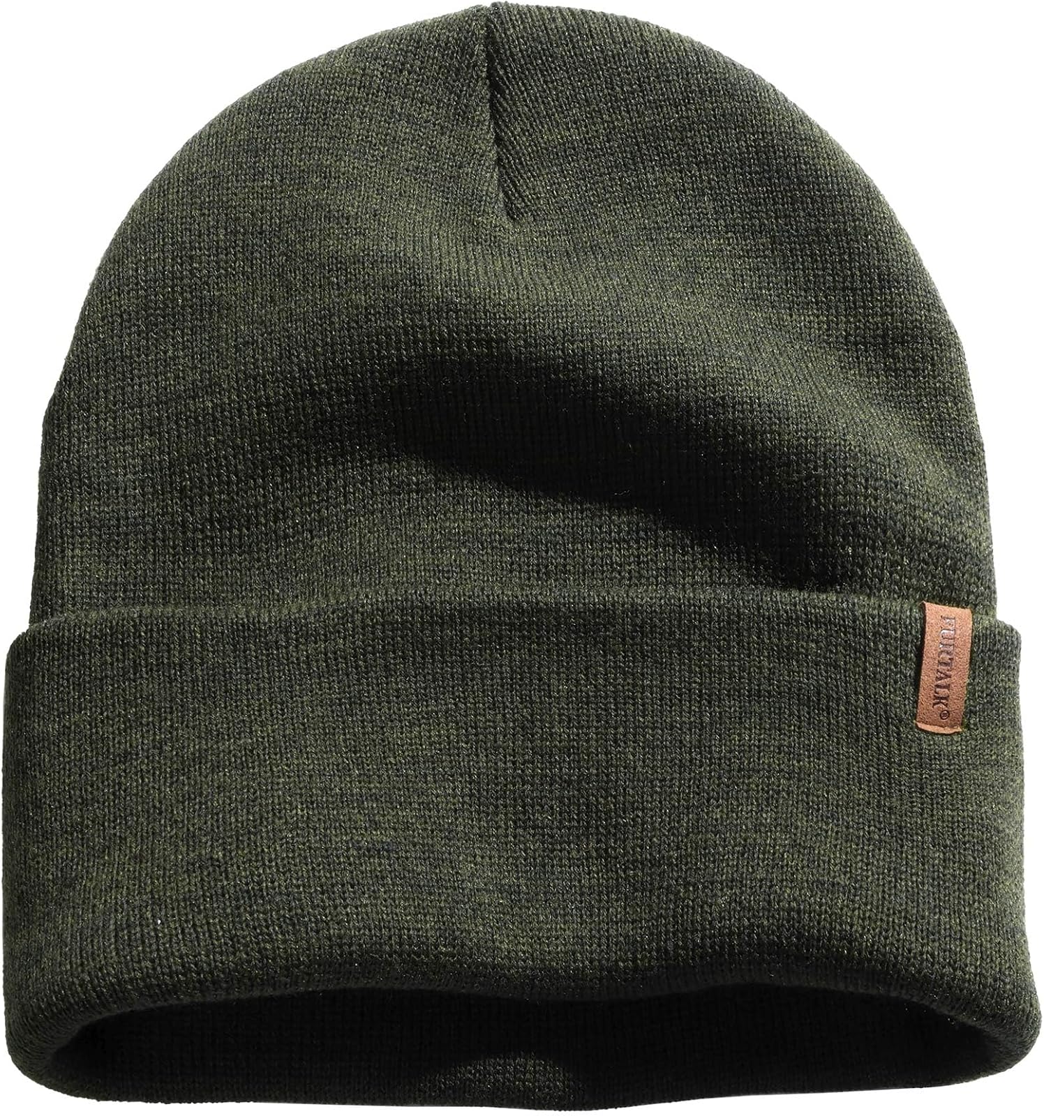Thick cuffed beanie in mix army green