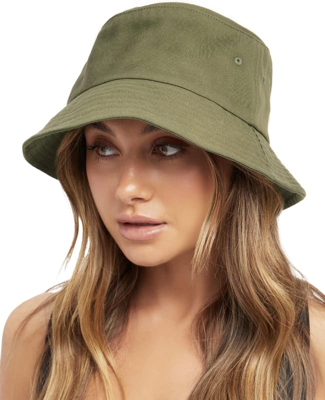 Washed cotton bucket hat