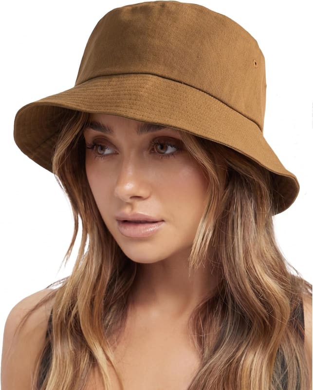 Washed cotton bucket hat