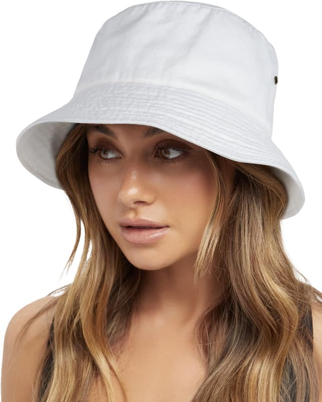 Washed cotton bucket hat