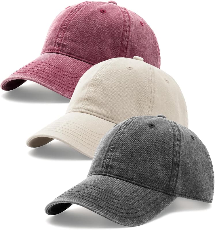 Washed cotton cap