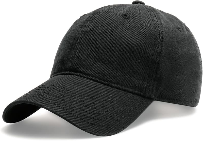 Washed cotton dad hat