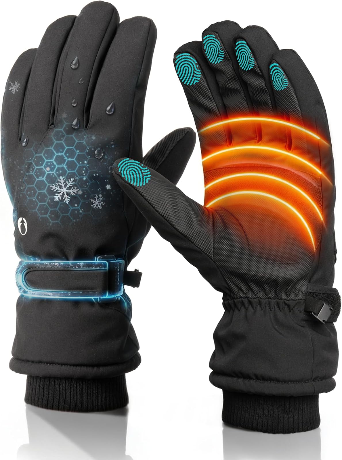Waterproof ski gloves