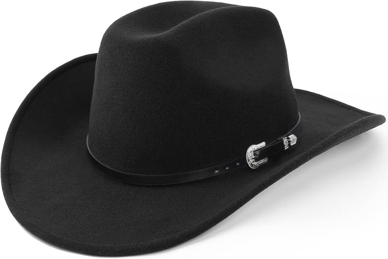 Wide brim cowboy hat