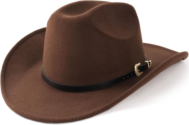 Wide brim cowboy hat