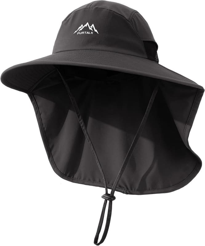 Wide brim Neck flap fishing hat