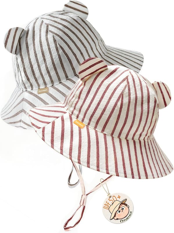 Wide brim newborn bucket hat