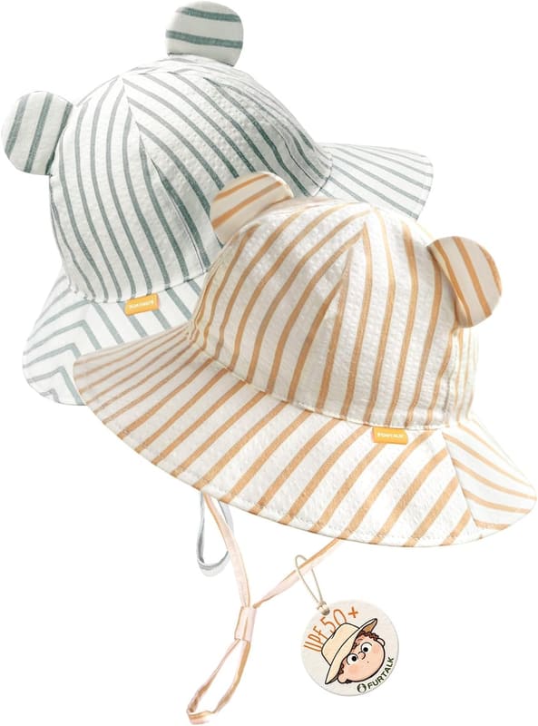 Wide brim newborn bucket hat